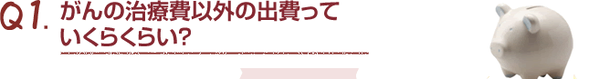 Q1.がんの治療費以外の出費っていくらくらい？