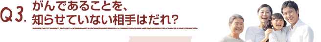 Q3.がんであることを、知らせていない相手はだれ？